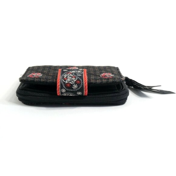 Vera Bradley Houndstooth Brown Mini Zip Wallet ~ Retired Pattern - Picture 5 of 10